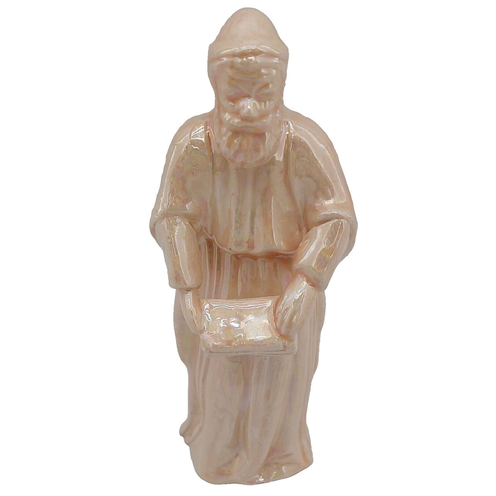 Wiseman King Holding Box Figurine Nativity Replacement Figure Iridescent 5 inch